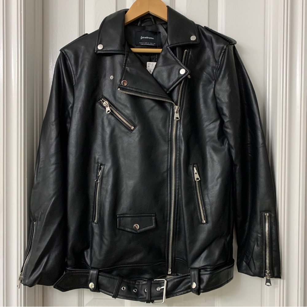 Oversized Faux Leather Jacket